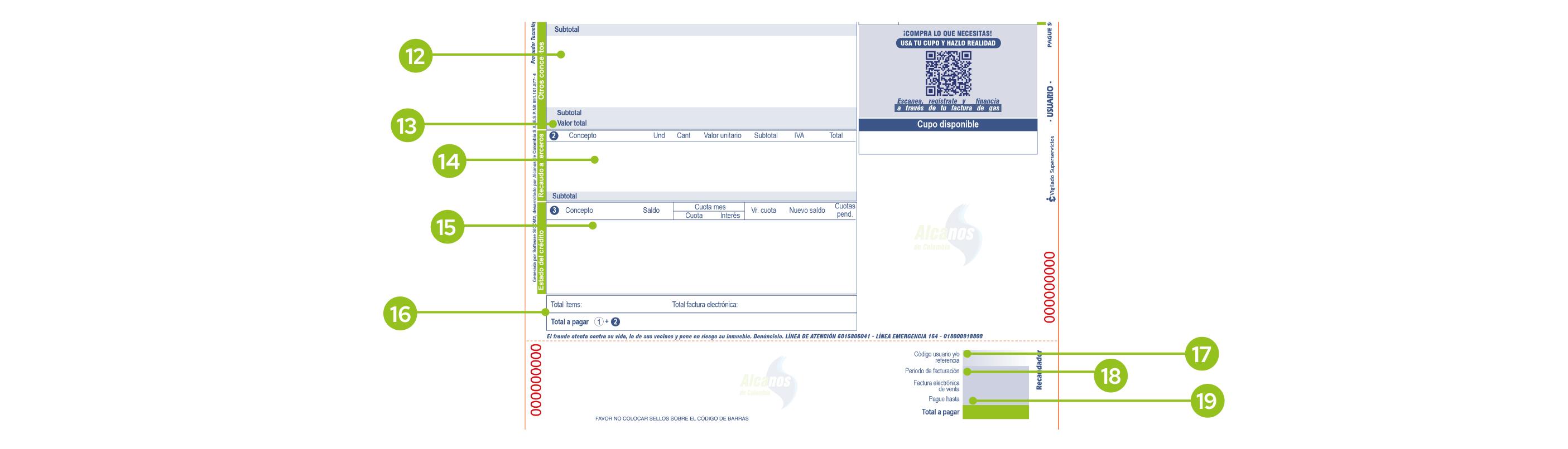 Conocer el detalle de tu factura Alcanos parte 2